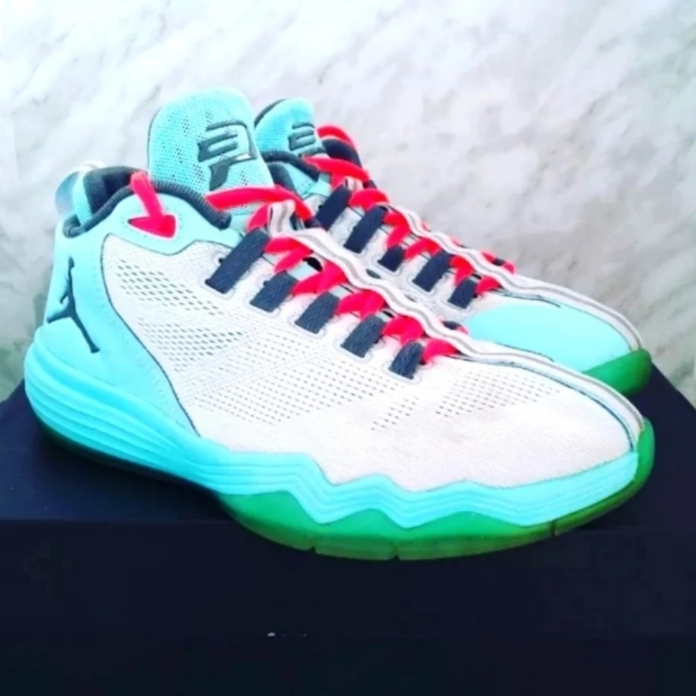 Nike Air Jordan Shoes CP3 IX 9 AE GS 3.5Y Womens sz 5 platinum turquoise 833911-